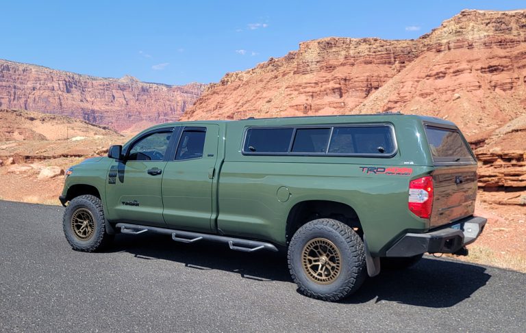 Toyota Tundra in Army Green with Bronze D02 Wheels